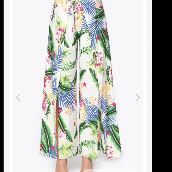 Tie Waist Flare Pants - Picture 6 of 7